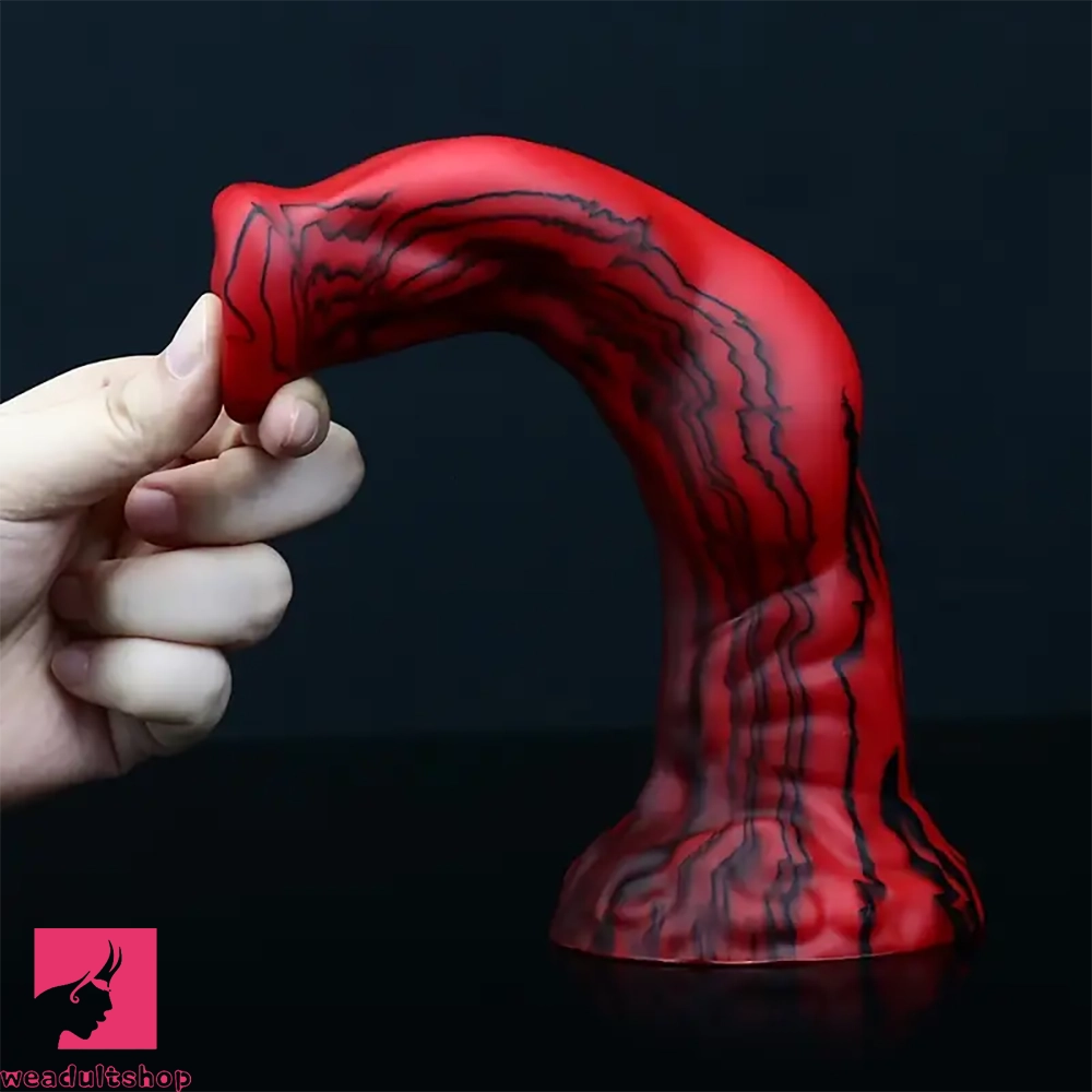 8.46in Realistic Animal Dog Dildo Fantasy Monster Red Prostate Massager