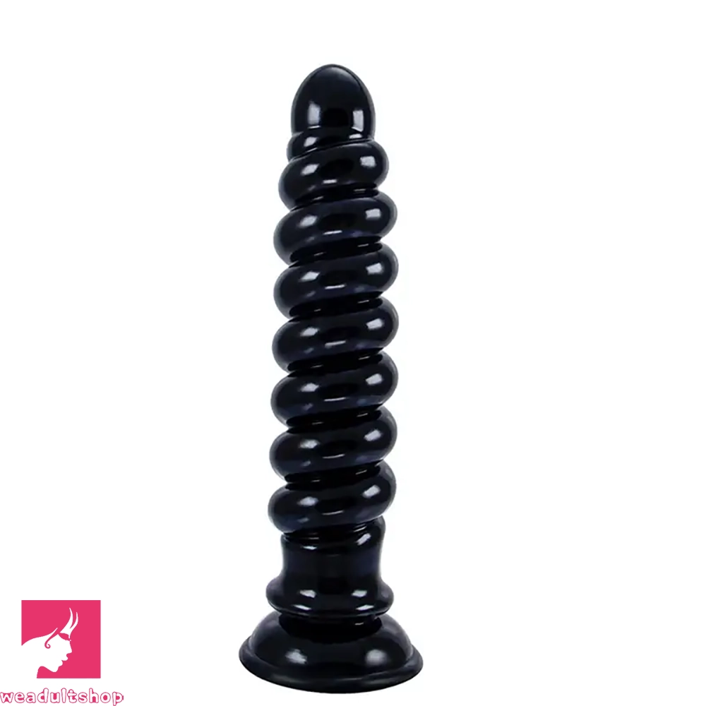 9in Anal Dildo With Thread Twists Flexible Spiral Anal Plug Clit Dilator