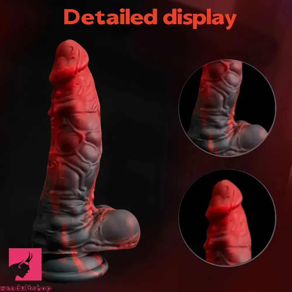 7.48in Realistic Liquid Silicone Beginner Friendly Clit Female Soft Dildo