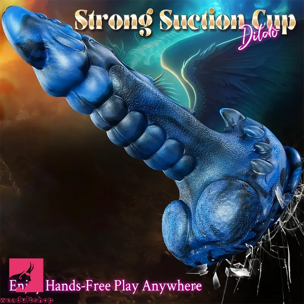 9.5in Big Thrusting 5 IN1 Fantasy Monster Clit Dildo 8 Thrusting Vibration