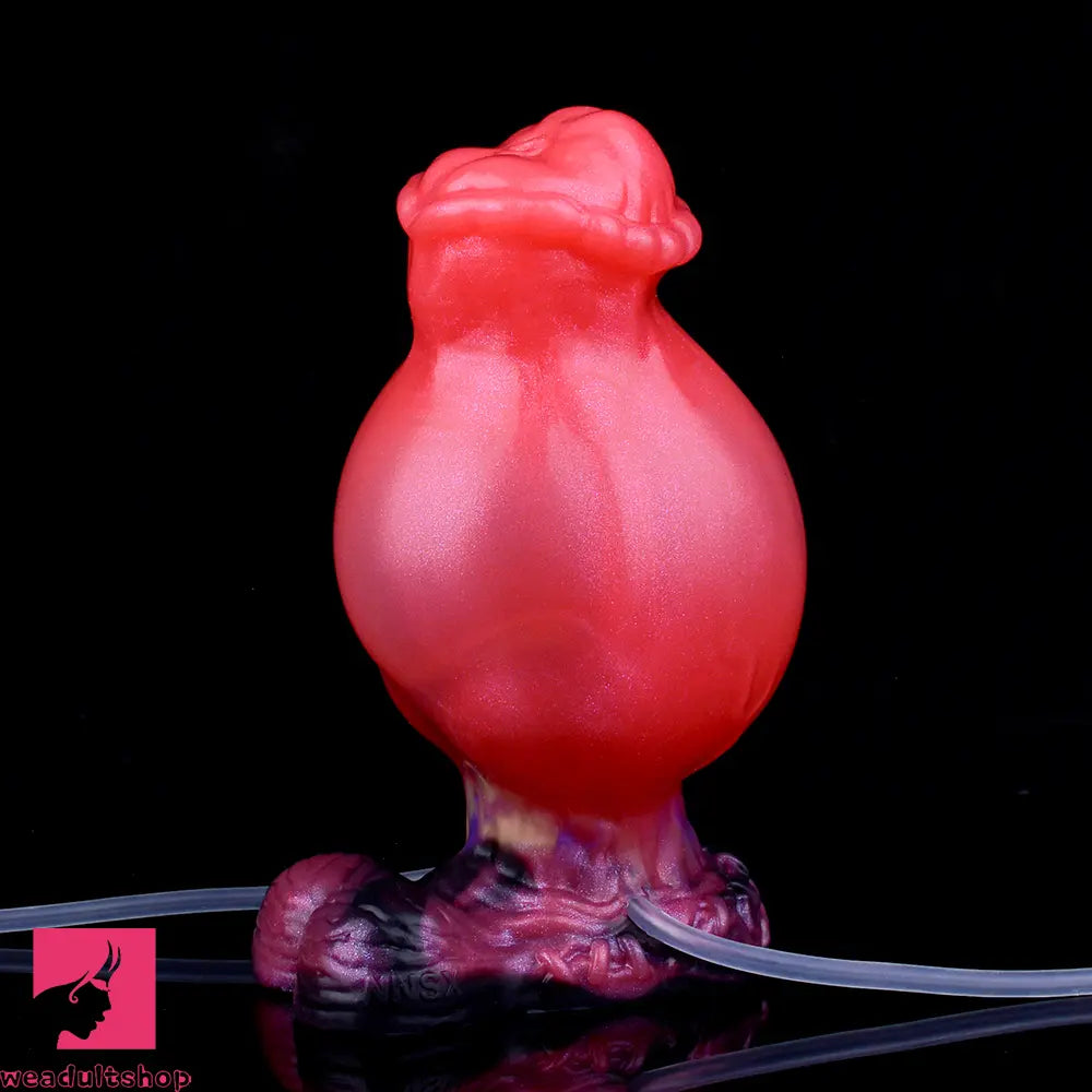 5.43in Fantasy Horse Knotted Silicone Flexible Inflatable Spraying Water Dildo