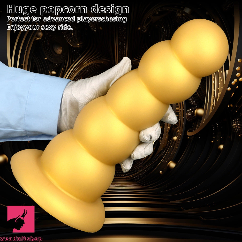 7.08in 9.05in 10.62in Silicone Soft Five-Bead Pull-Bead Butt Plug Cock Dildo