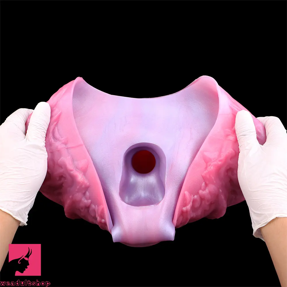 9.05in Hollow Spiked Uncut Strap on Dildo Silicone Dildo For Anus Cock