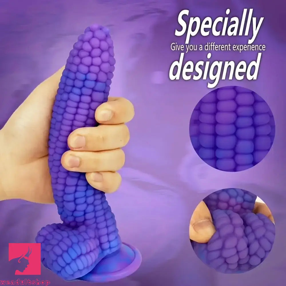8.07in Special-shaped Anal Plug Liquid Silicone Female Sex Strip Corn Dildo