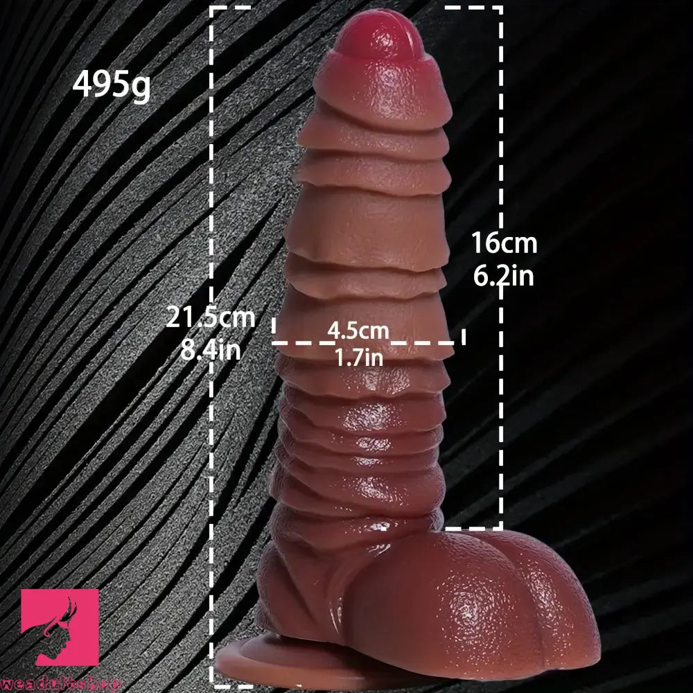 8.4in Liquid Silicone Monster Dildo Sex Toy Soft Flexible Odd Anal Dildo