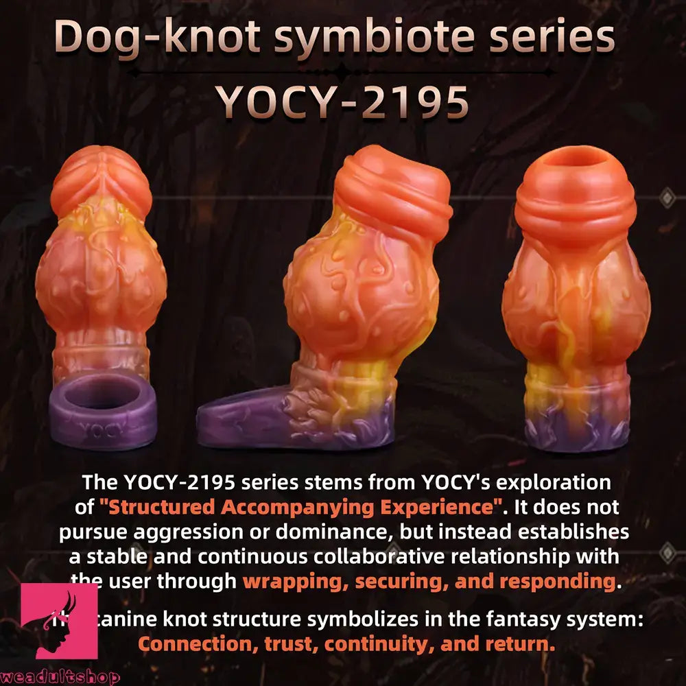 4.4in 5.27in 6.25in Dog Knot Monster Dildo Sleeve For Adult Love Toy