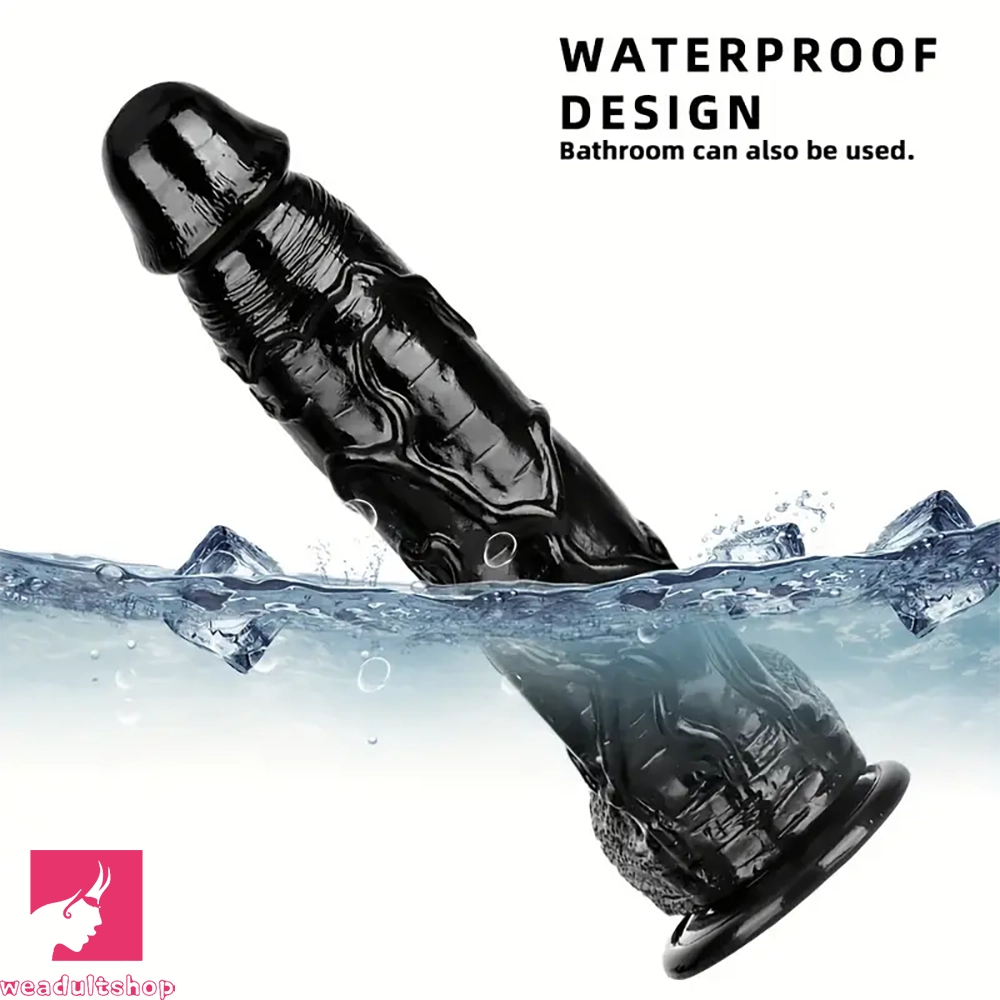 11in Thick Black Giant Solid Color Dildo Hand Wash Only For G Spot Toy