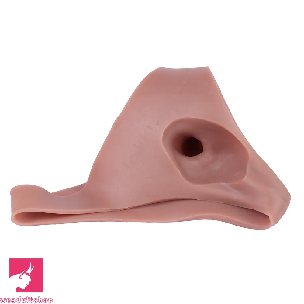 7.48in Hollow Penis Dildo Sleeve Silicone Soft Pants For Cock Simulation