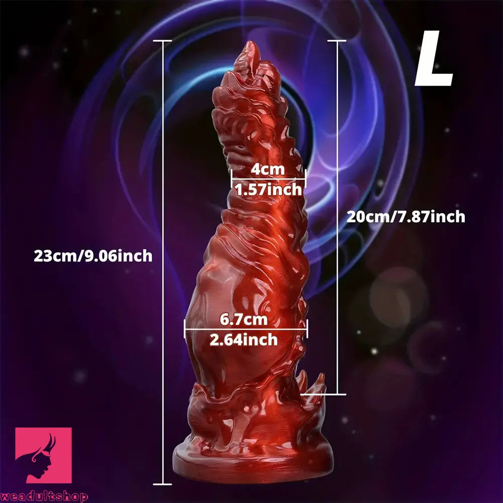 7.09in 9.06in O-ring Flexible Touch Simulation Monster Silicone Soft Dildo