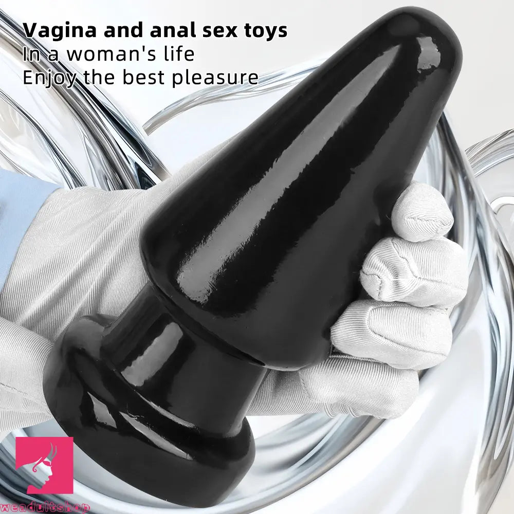 6.7in Black PVC Anal Plug Dildo For Woman Couples Masturbate Tough Sex