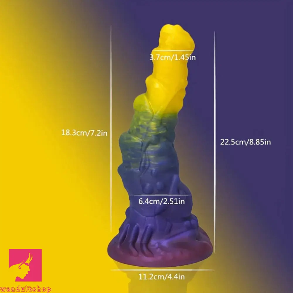 7.67in 8.85in Monster Creature Silicone Soft Dildo For G Spot Masturbator