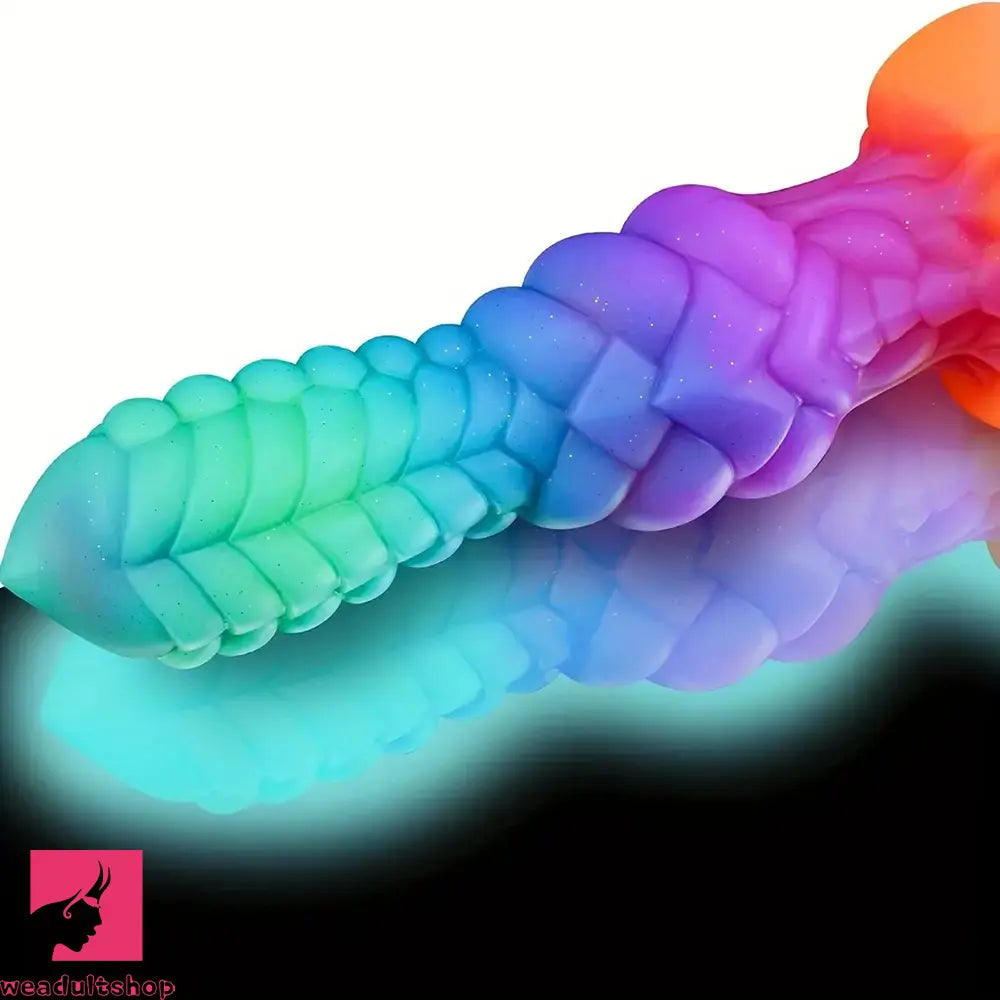 9in Fantasy Knot Silicone Monster Luminous Dildo For Anus Clit Orgasm