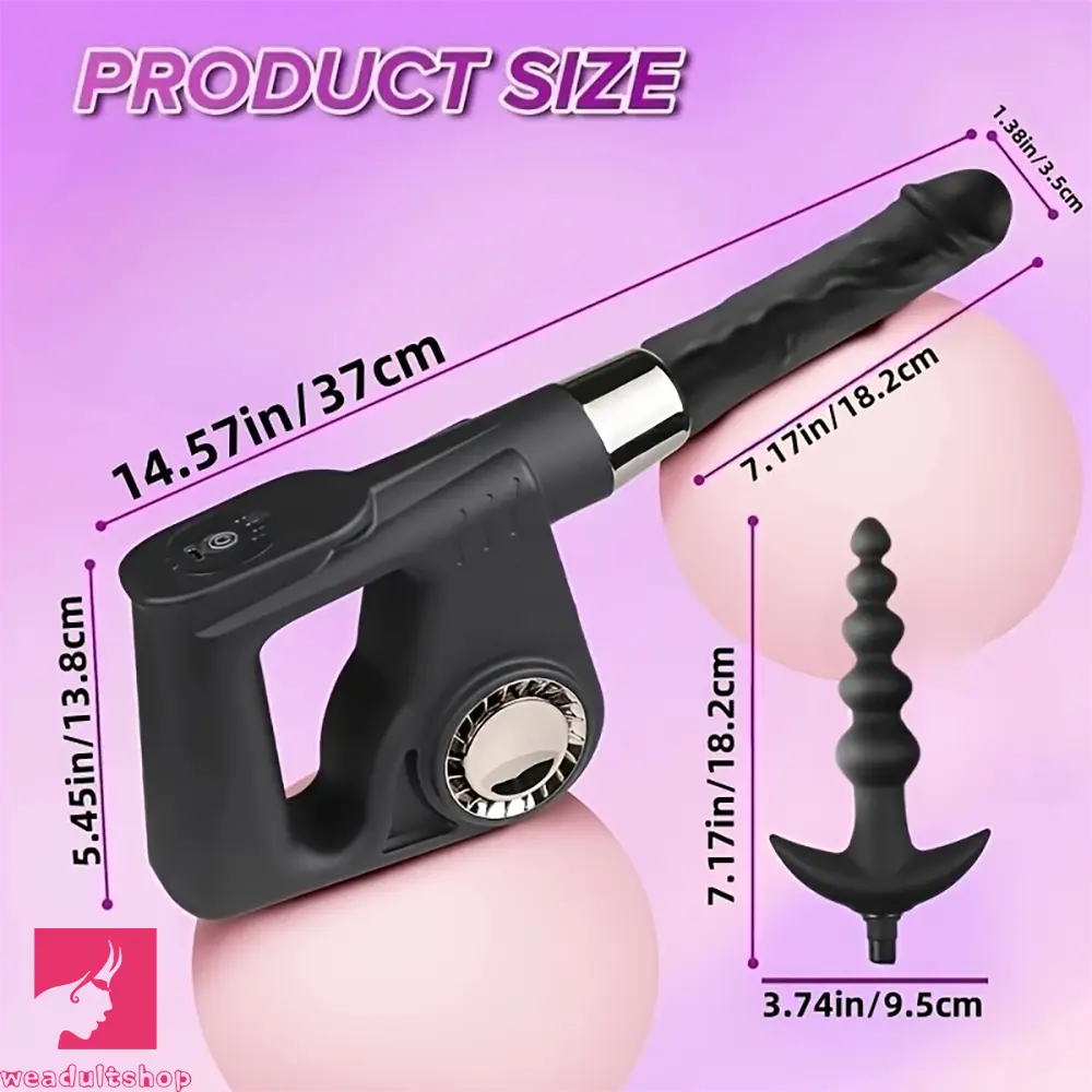 14.57in Sex Machine Dildo Handheld Thrusting Dildo Multiple Adjustments