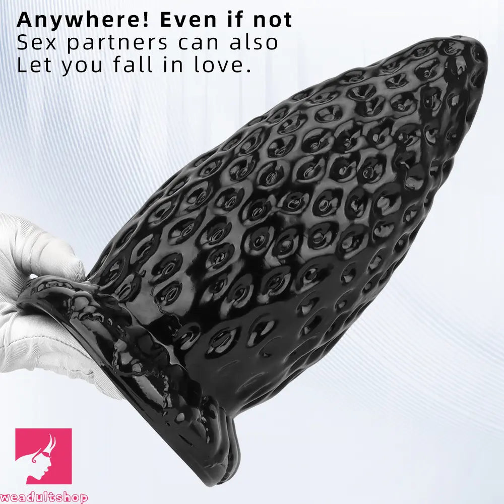 5.9in 8.07in 9.84in Super Thick Strawberry Penis Anal Plug PVC Dildo