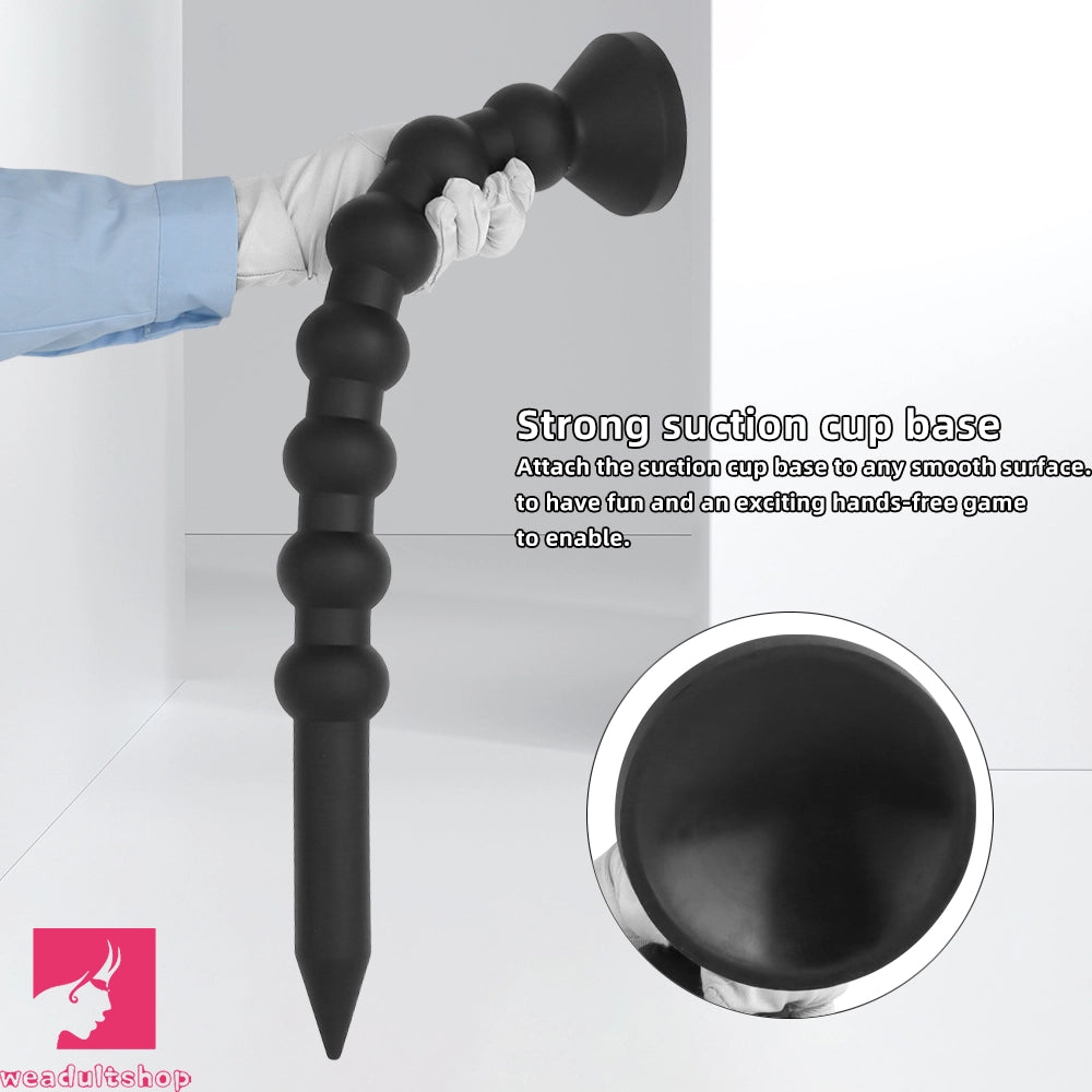 23.62in Soft Seven Beads Expansion Long Deep Huge Anal Plug Cock Dildo