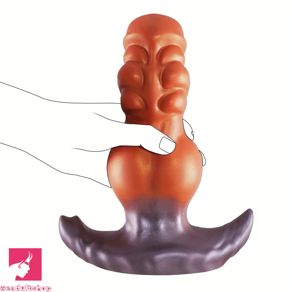 5.6in 6.7in 7.87in 8.8in Silicone Anal Plug With Knot Dildo For Anal Pleasure