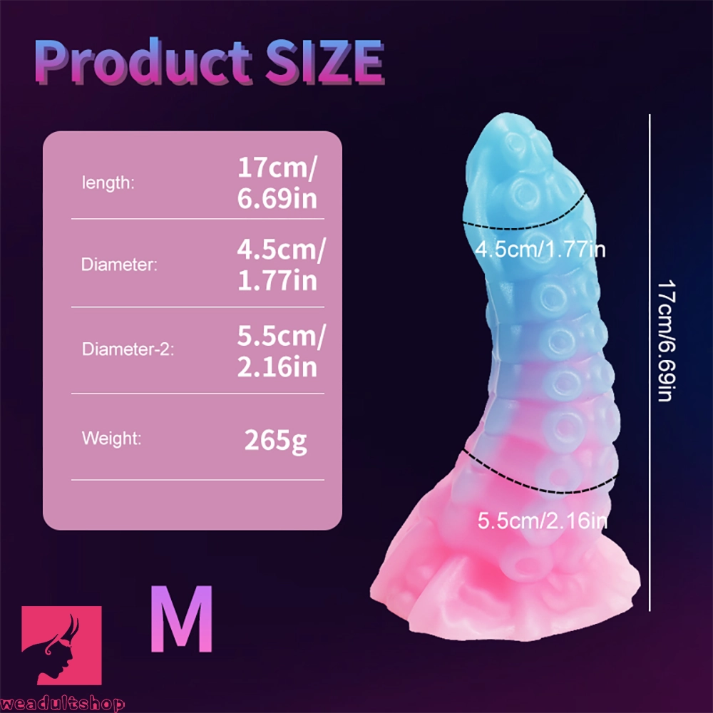 5.9in 6.69in 8.66in Big Animal Tentacle Silicone Soft Dildo For Prostate