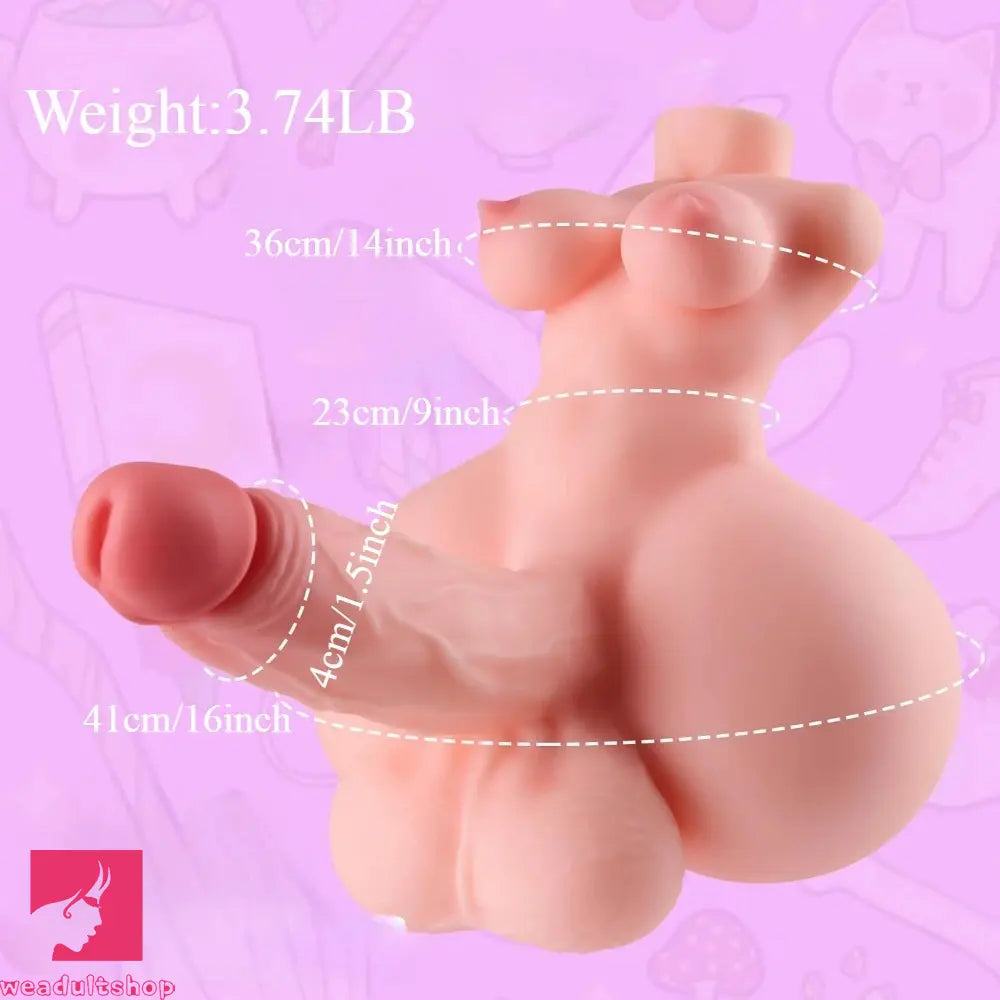 5.51in Dragon Keel 3.8lb Shemale Sex Torso Big Breasts For Female Gay