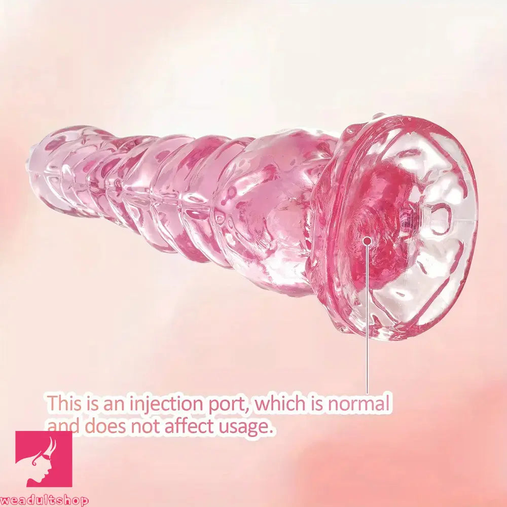 9.4in Transparent Phallic Dildo Sex Toy Tentacle Animal Knot Dildo