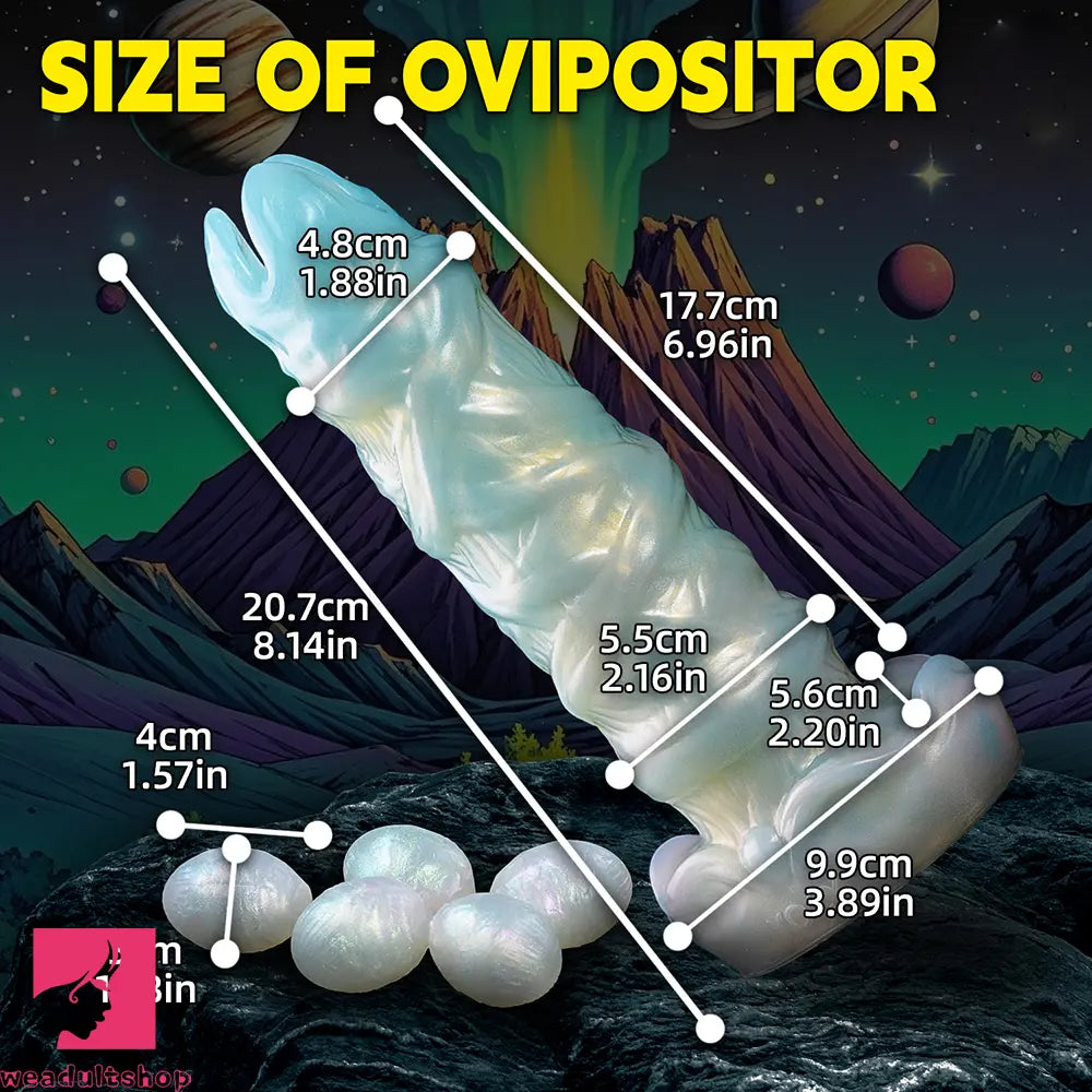 8.14in Ovipositor Egg Laying Inflatable Dildo For Cock Sex Performance