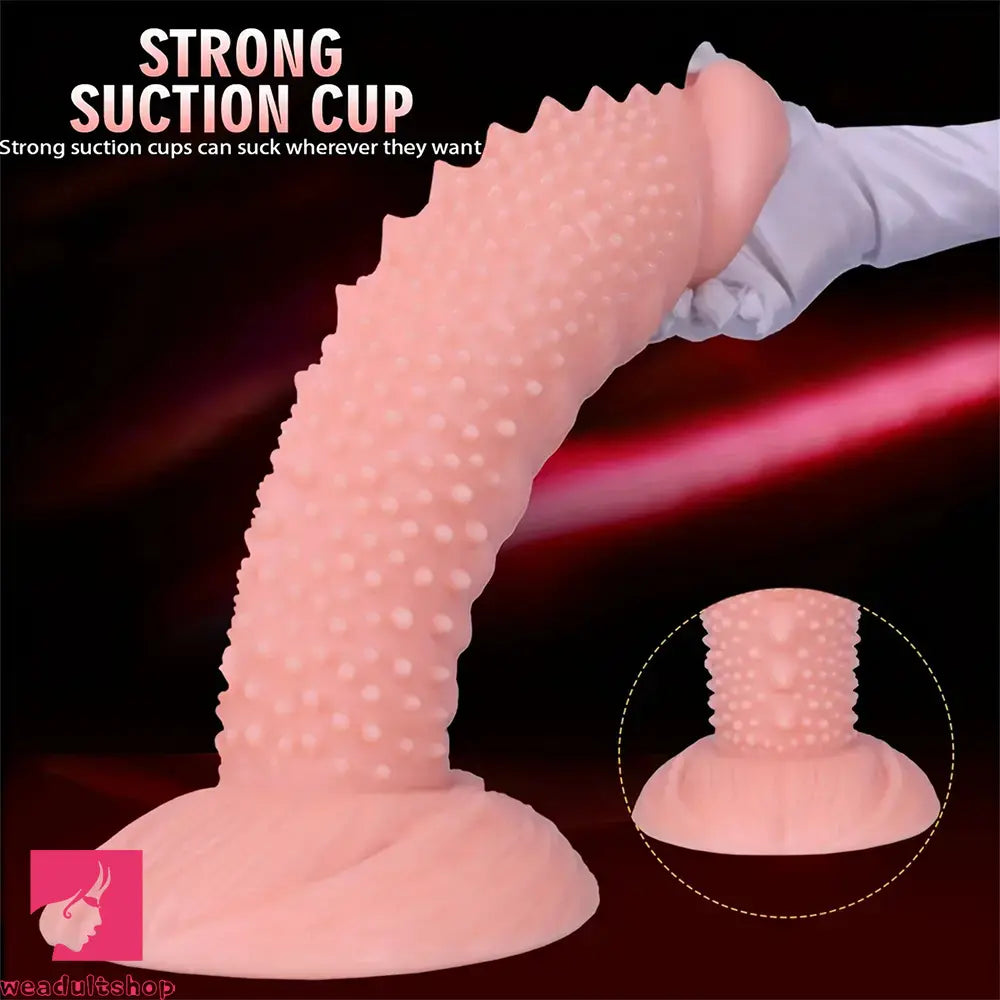 7.08in 8.66in 10.23in 11.81in 13.38in PVC Monster Large Barbed Particles Dildo