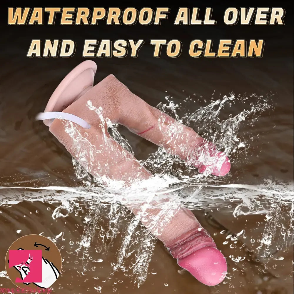 8.26in Double Density Silicone Soft Ejaculating Dual Ended Large Big Dildo