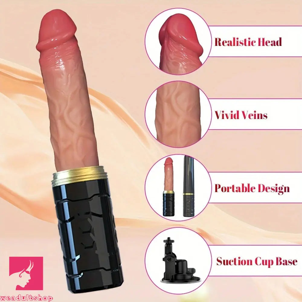 10.04in Portable Fuck Machine Thrusting Vibrating Dildo Liquid Silicone Vibrator