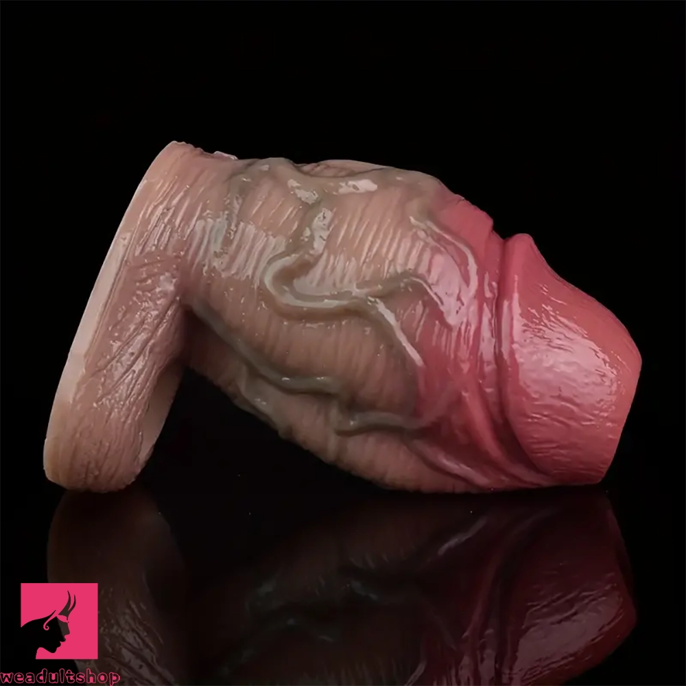 4.57in Thick Realistic Open-Ended Liquid Silicone Hollow Cock Penis Sleeve