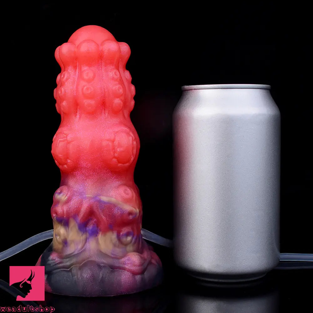 5.91in Fantasy Weird Silicone Soft Inflatable Spraying Water Dildo For Sex