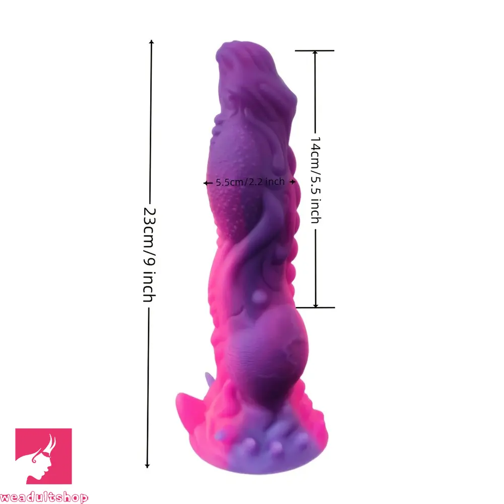 9in Soft Monster Silicone Big Spiked Odd Clit Dildo Prostate Massager