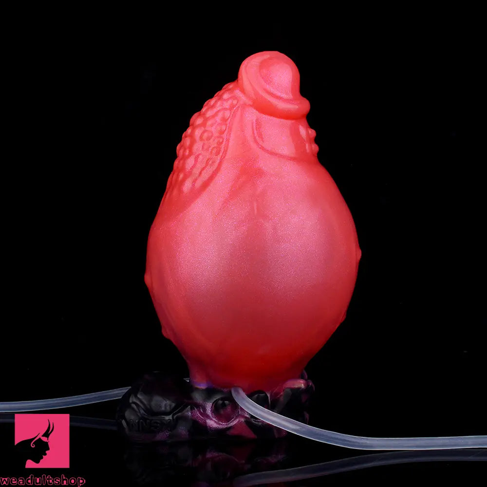 5.12in Fantasy Spiked Silicone Soft Inflatable Spraying Water Dildo For Sex