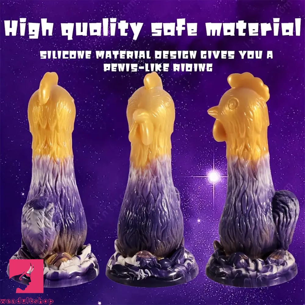 7.87in Exotic Thick Rooster Chicken Silicone Dildo Penis Couple Gift Sex Toy