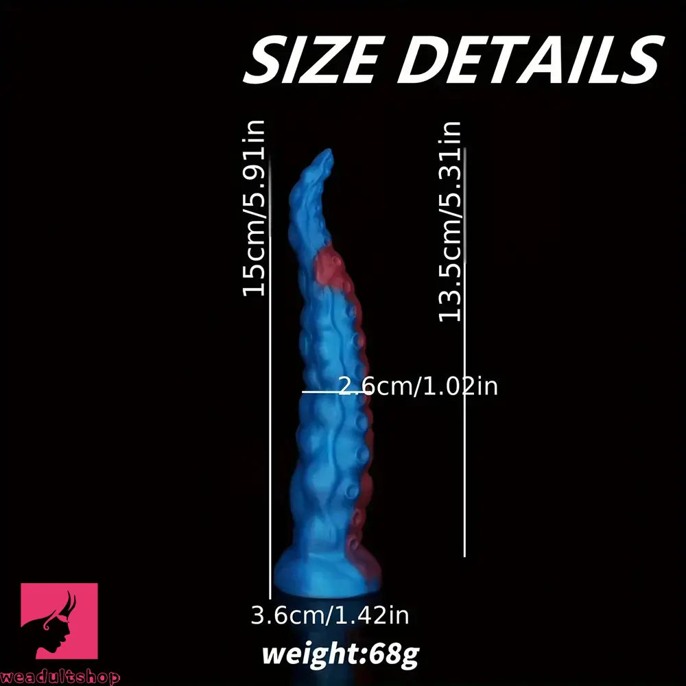 5.91in 7.87in 9.84in Octopus Silicone Monster Dildo With Luminous Pink
