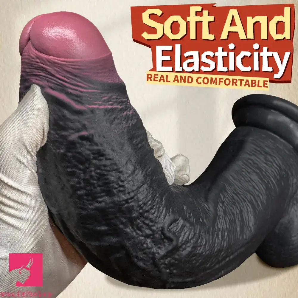 8.07in 9.84in 12in Foreskin Big Dildo Strap on Realistic Uncut Glans Soft Toy