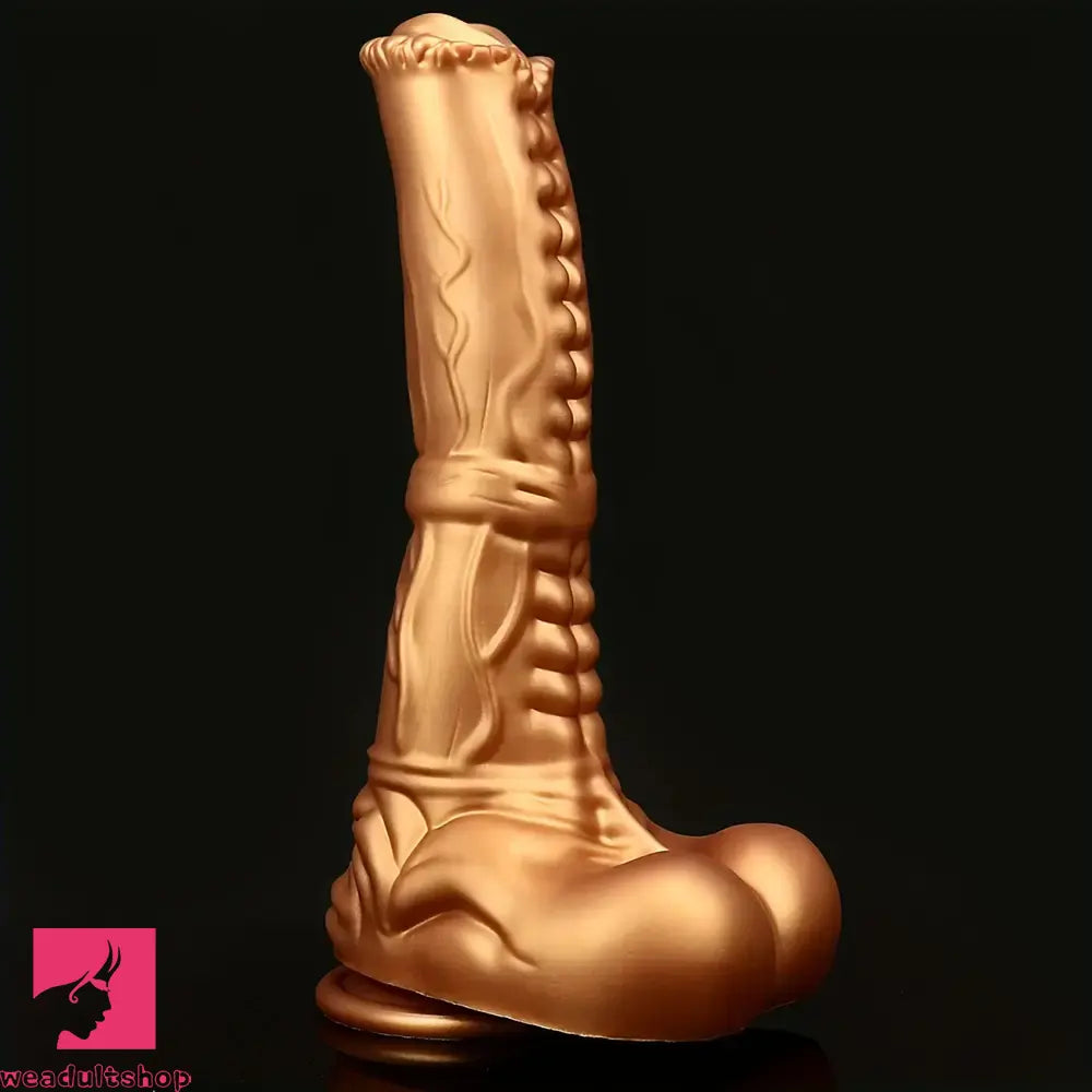 8.66in Golden Silicone Huge Horse Cock Dildo For Vaginal Prostate Sex