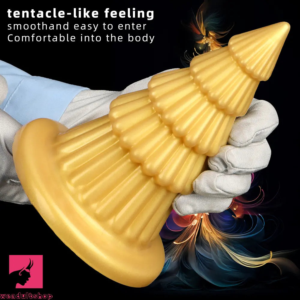 7.67in Christmas Tree Silicone Soft Cock Butt Plug Dildo With Suction Cup