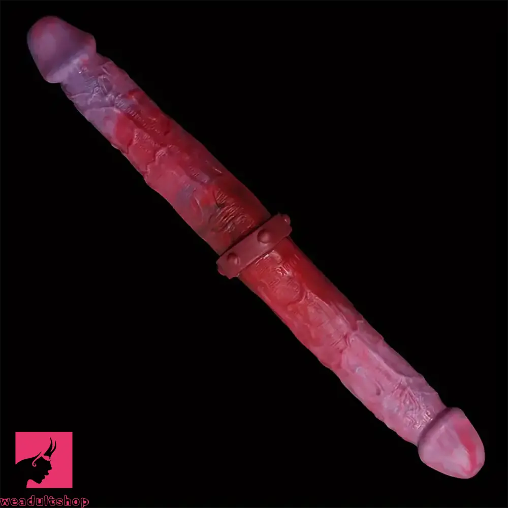 14.96in Realistic Silicone Dual-Headed Long Soft Big Women Men Dildo