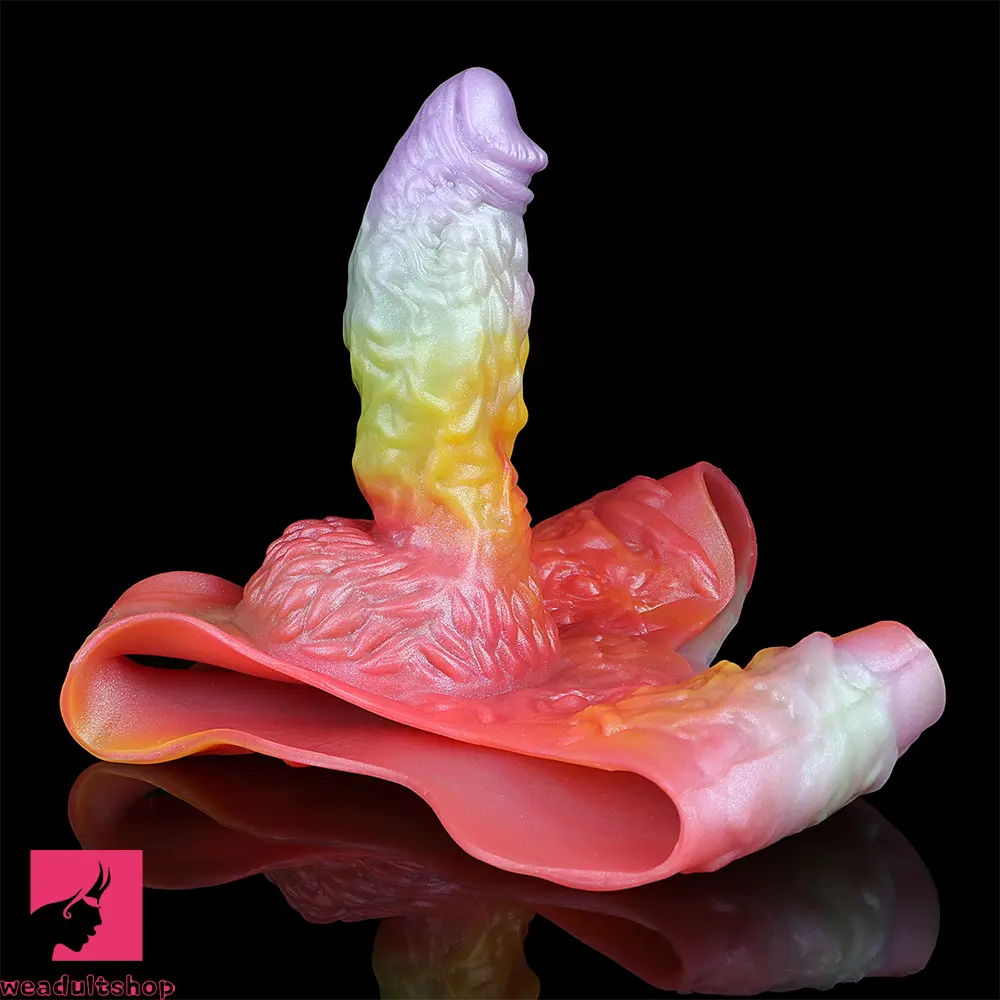 9.17in Monster Fantasy Silicone Soft Strap on Hollow Dildo Panty Cock