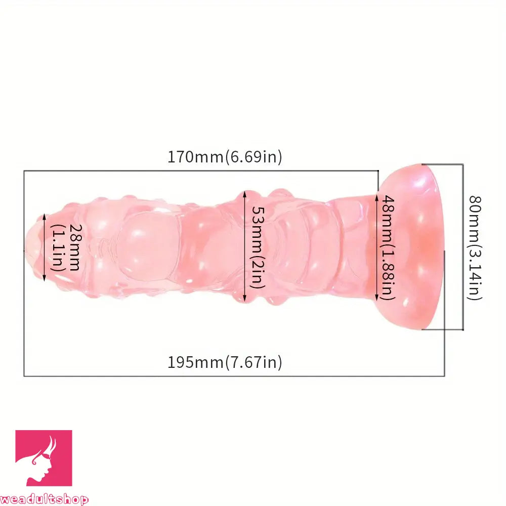 7.67in Monster Odd Dildo with Strong Suction Cup Sex Toys For Beginners