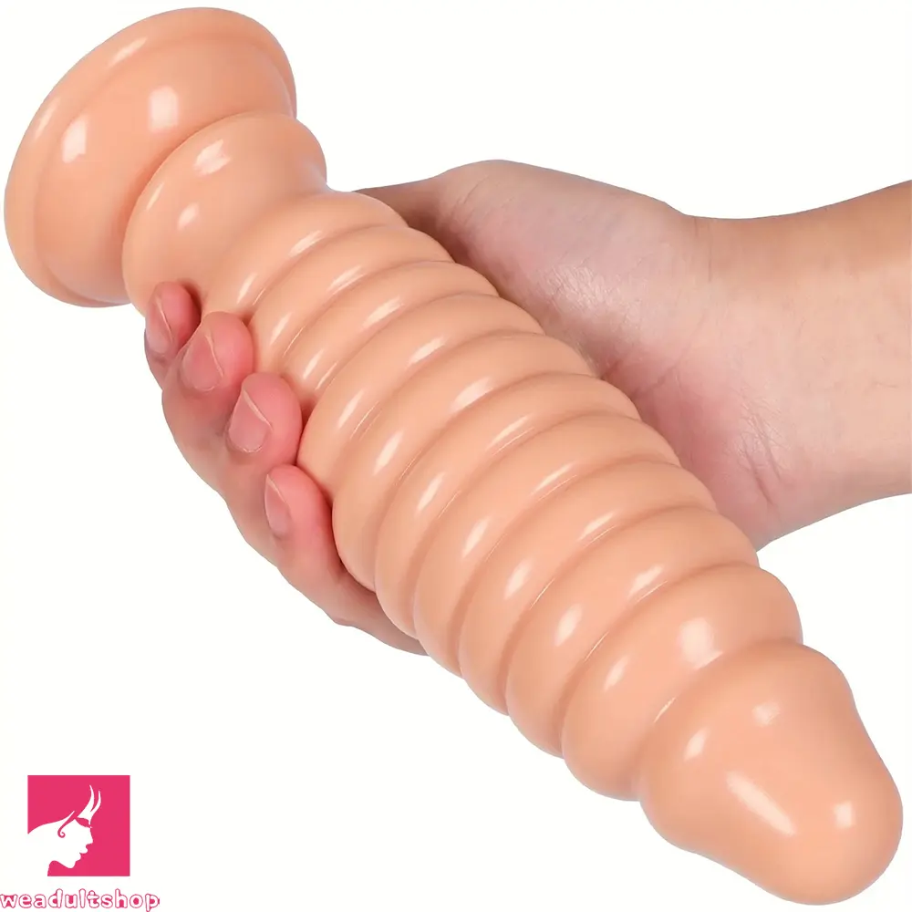 8.58in PVC Threaded Butt Plug Dildo with Suction Cup Prostate Couples