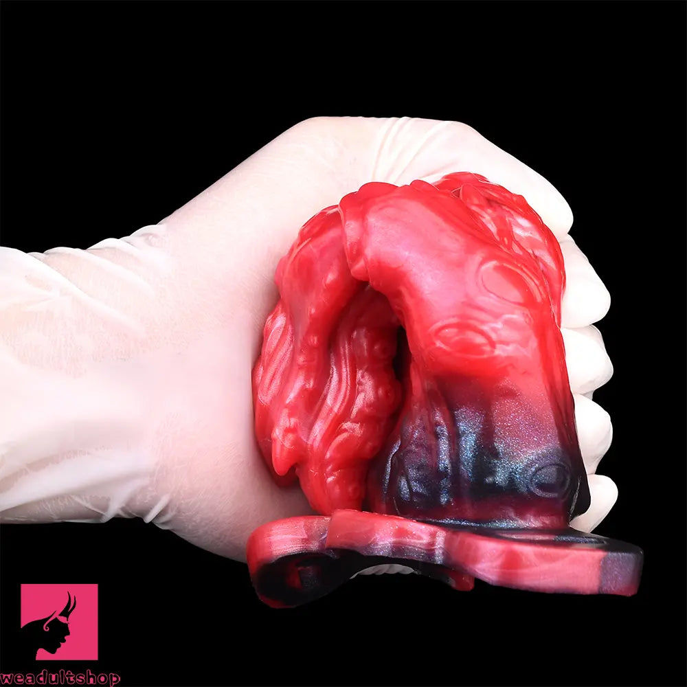 5.59in Hollow Dildo Built-in keel Vibration Remote Strapon Odd Penis Sleeve