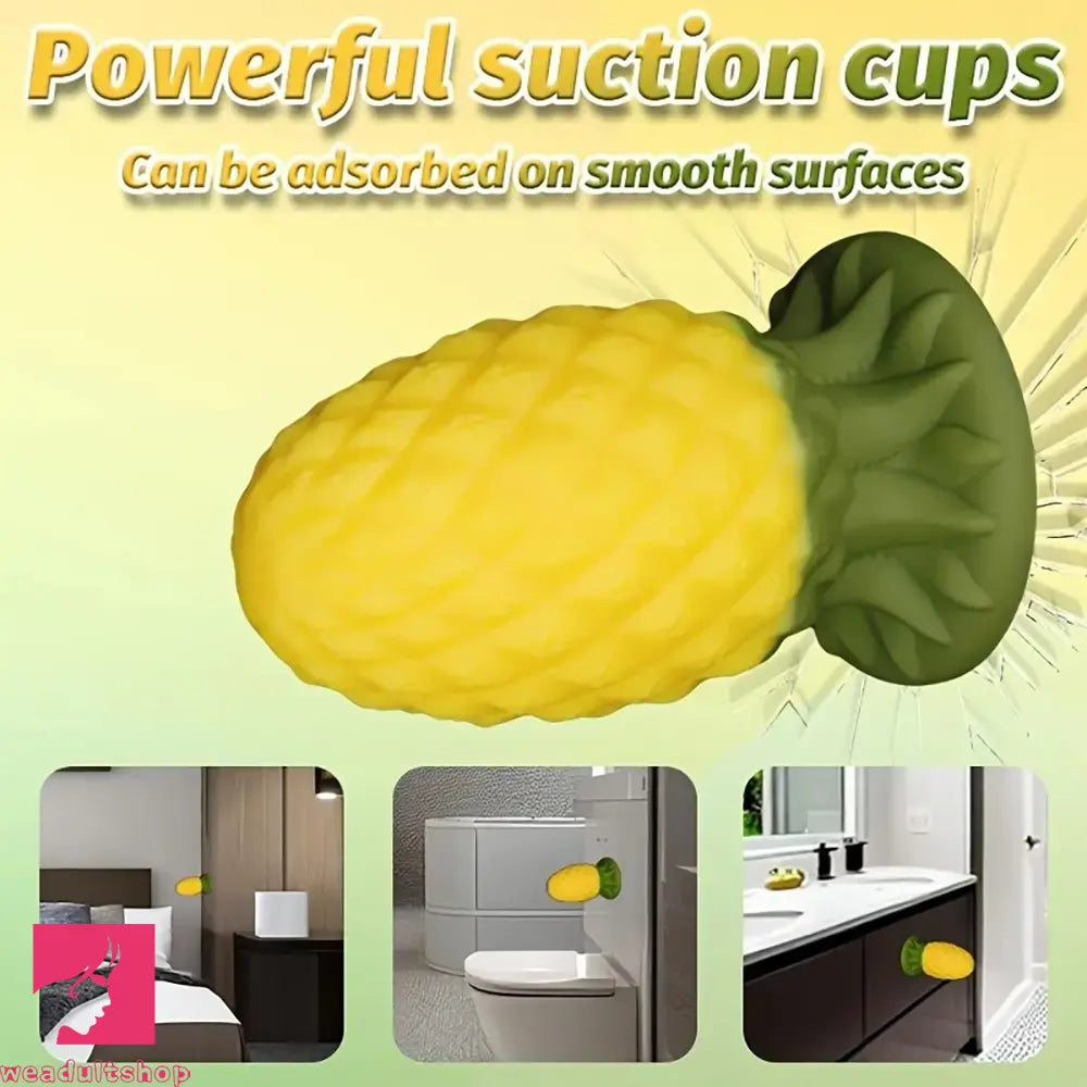 3.93in 5.51in Thick Pineapple Silicone Anal Plug Dildo For Anal Stimulation
