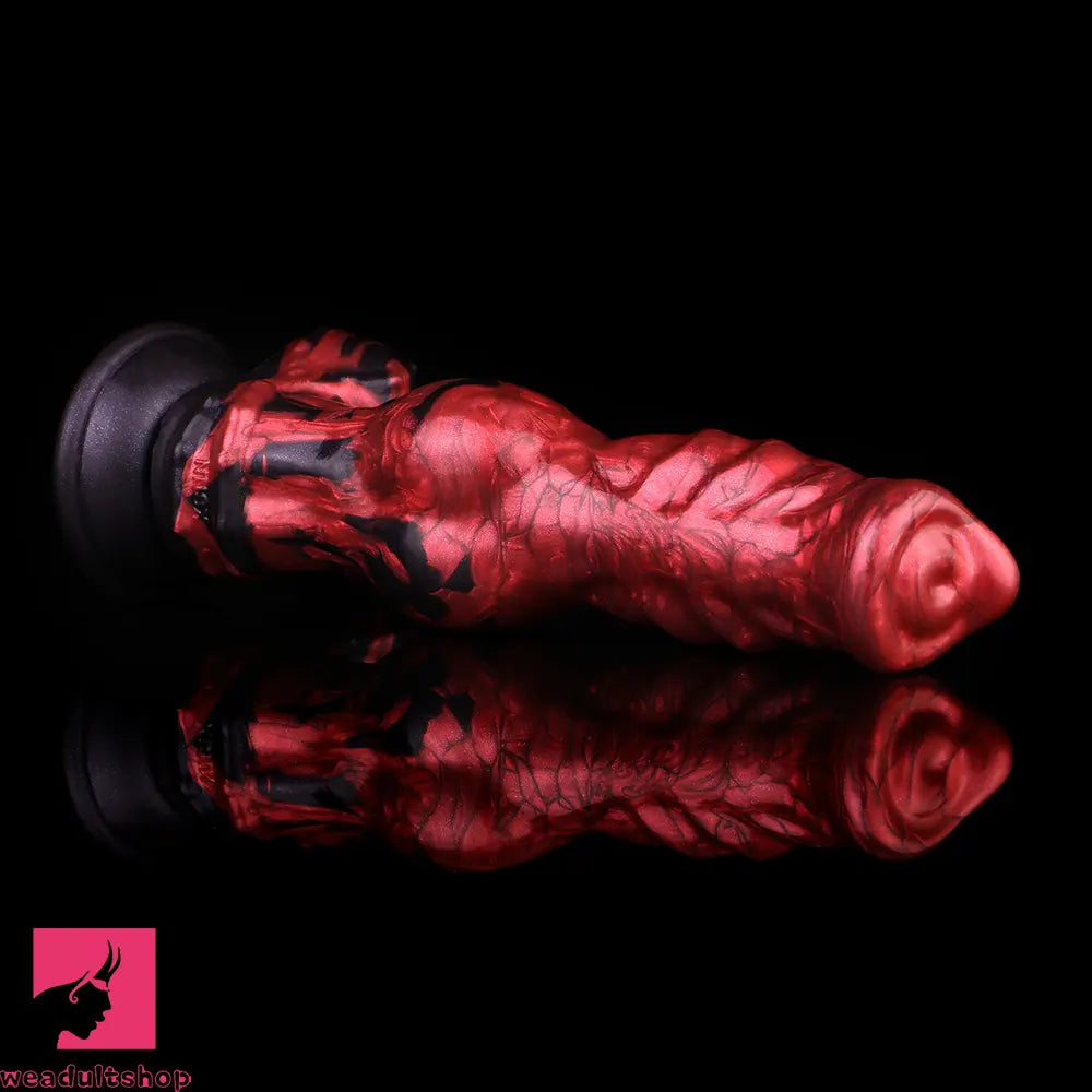 8.27in Knotted Dog Big Cock Dildo with Powerful Suction Cup Penis Toy