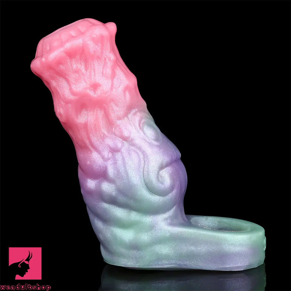 4.96in Silicone Soft Cock Fantasy Hollow Dildo Sleeve Cock Extension