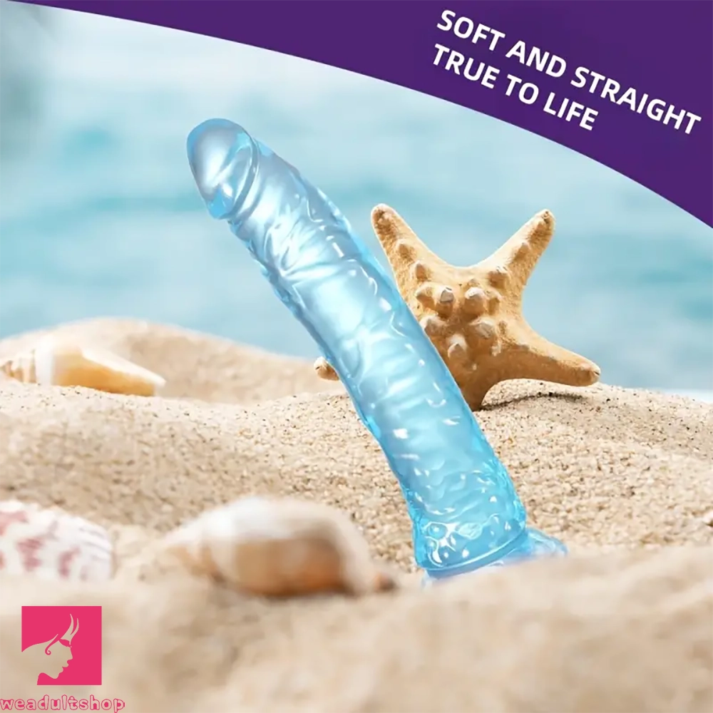 8.07in PVC Suction Cup Dildo Anal Masturbator For G-Spot Anal Dilation