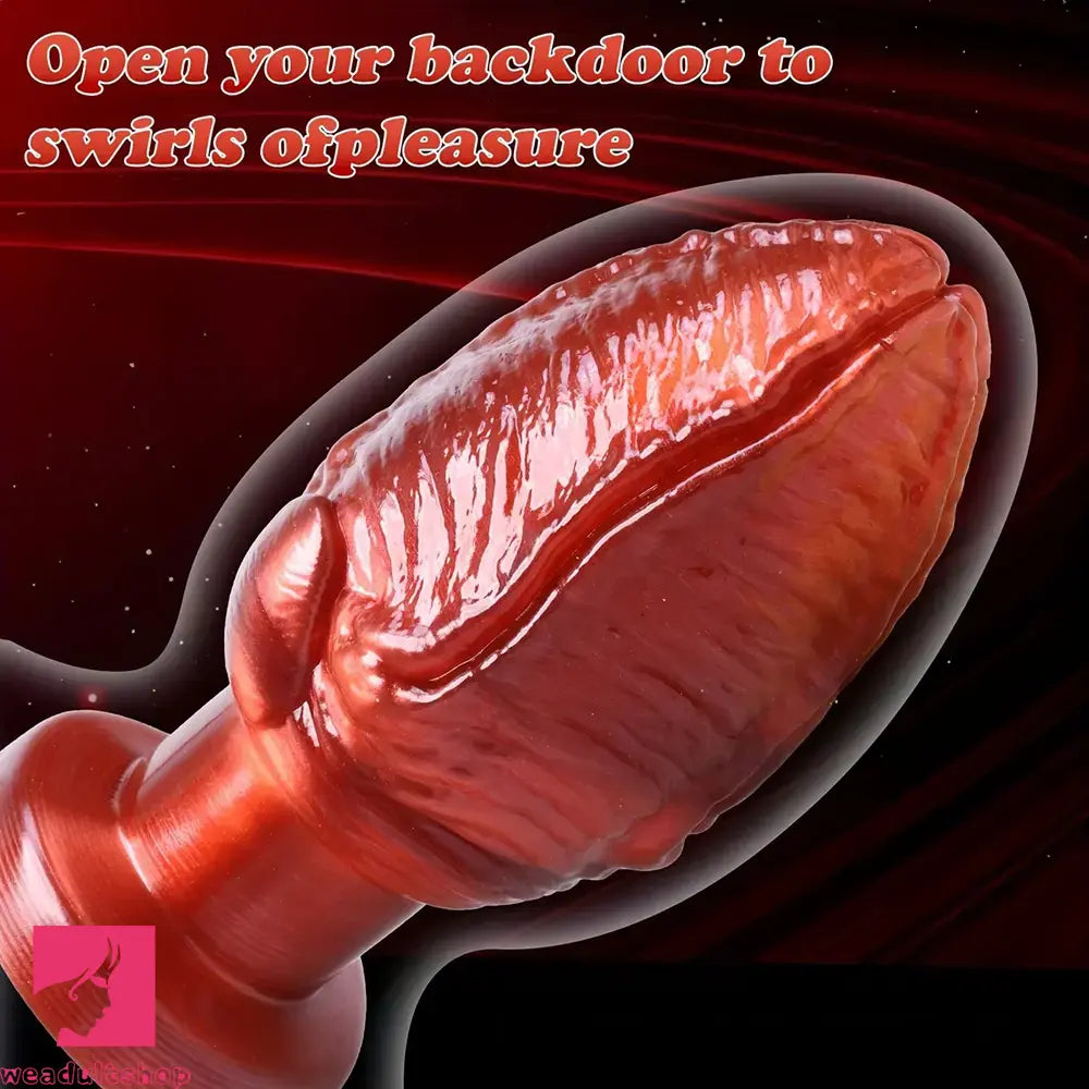 5.31in 6.5in 8.07in Soft Silicone Butt Plug Dildo With Suction Cup For Orgasm