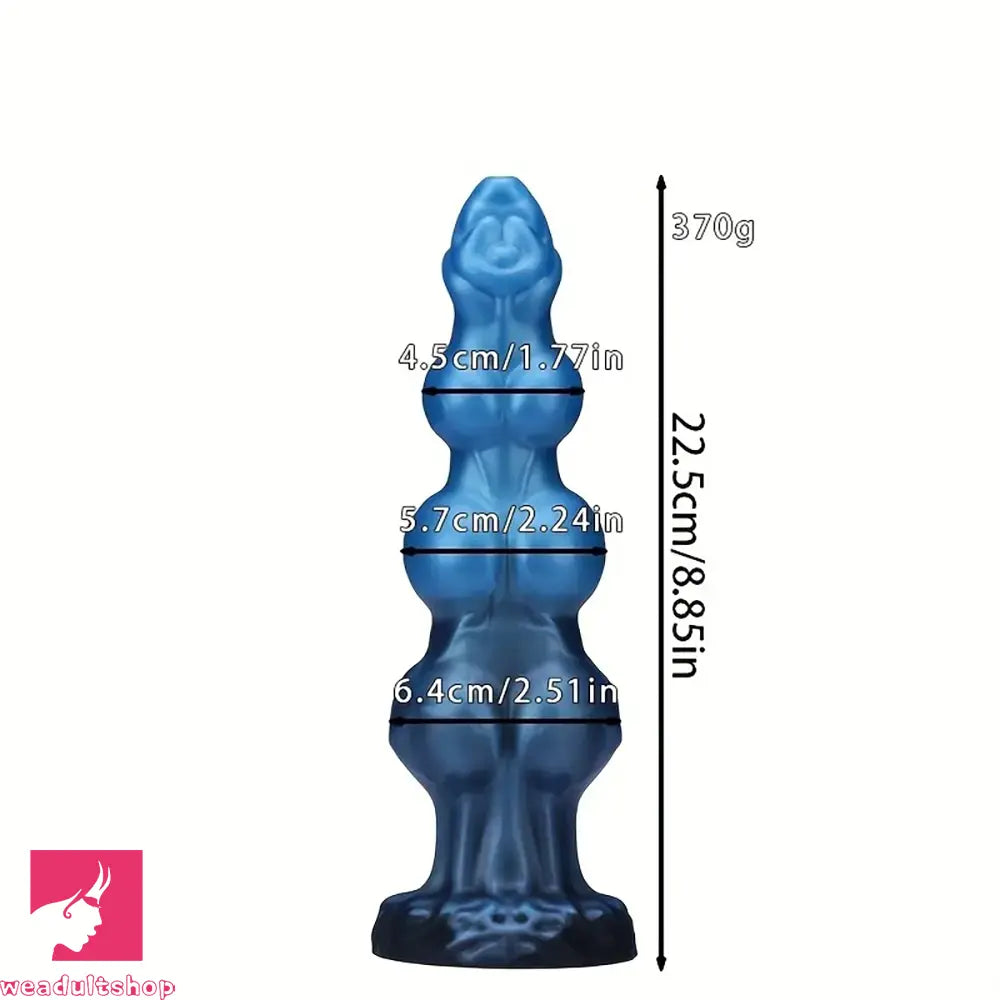 7.48in 8.85in 10.62in Fantasy Monster Knotted Silicone Soft Huge Dildo