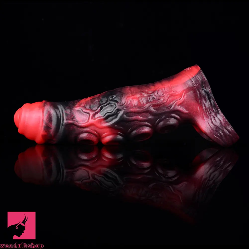 5.98in 7.09in Silicone Tentacle Sleeve Knot Vibrating Hollow Female Dildo