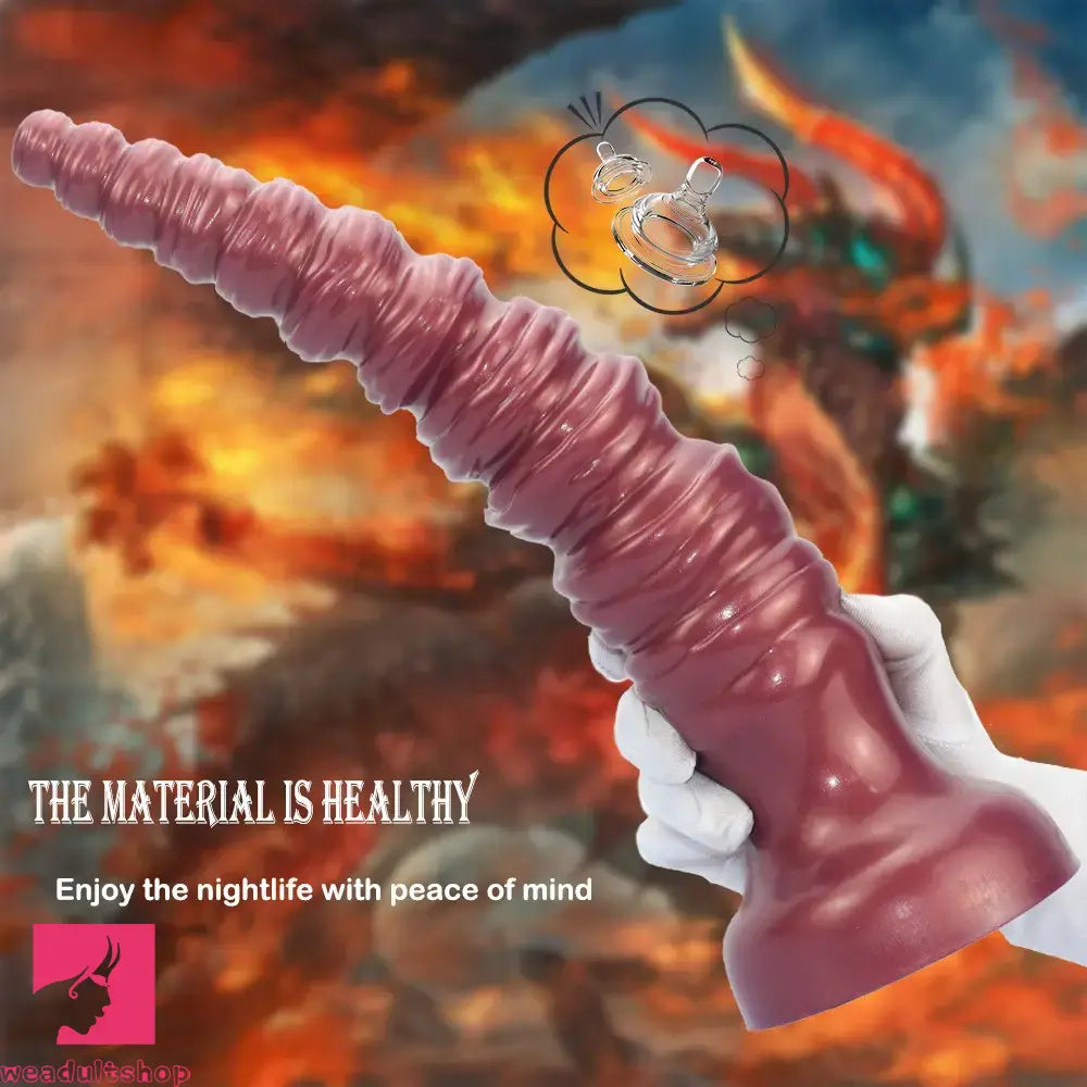 14.44in Silicone Ultra Long Threaded Deep Huge Thick Dildo For Clitoris