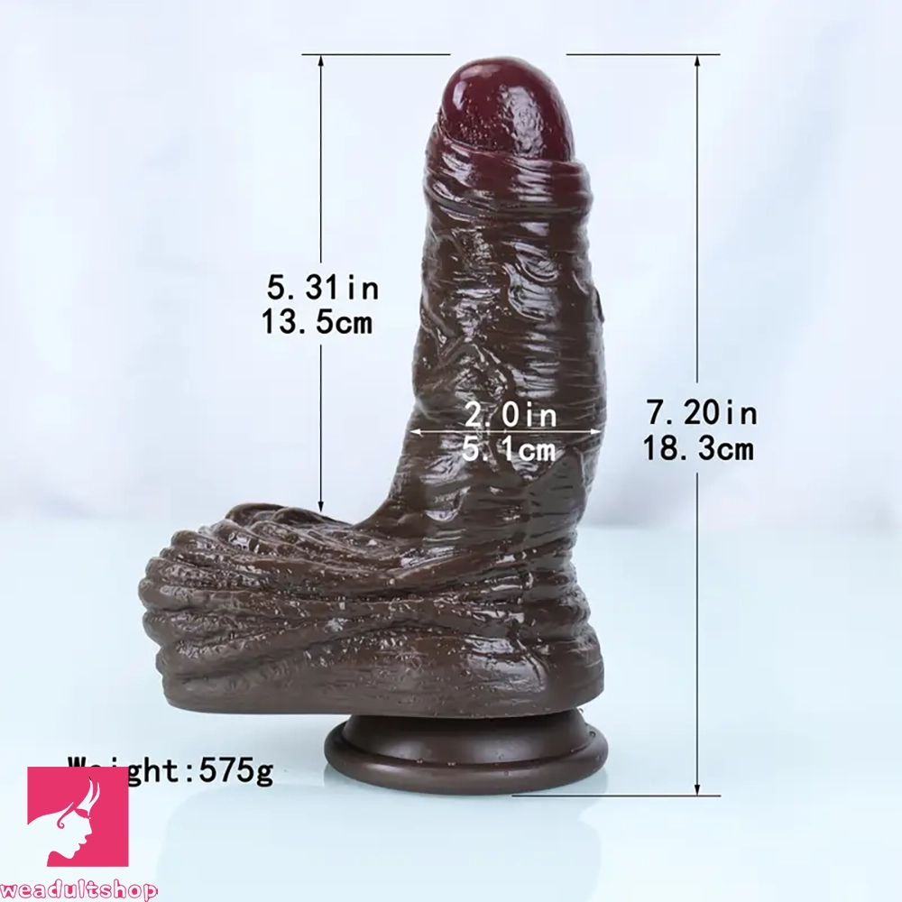7.2in Realistic Silicone Dildo Soft Textured Vein Detail For Women Vagina